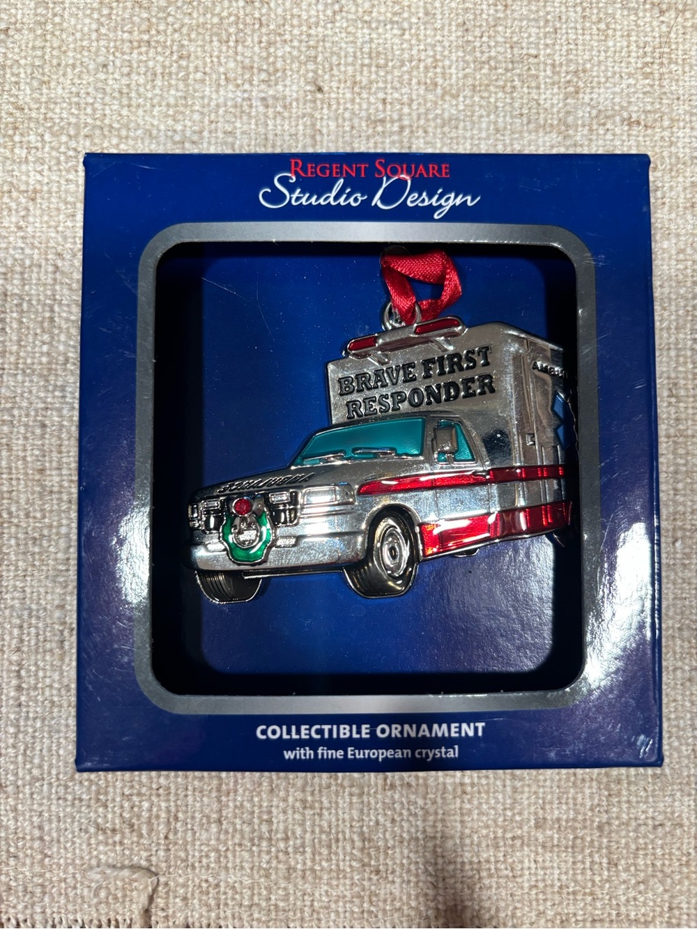 Regent Square Brave First Responder Ambulance Ornament